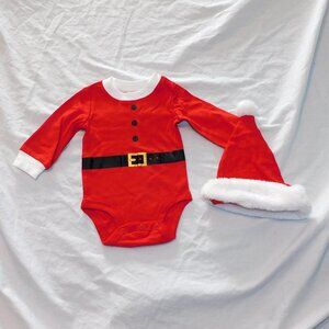 Baby First Christmas Santa Claus Costume One Piece Hat 3 Months Unisex Xmas NEW